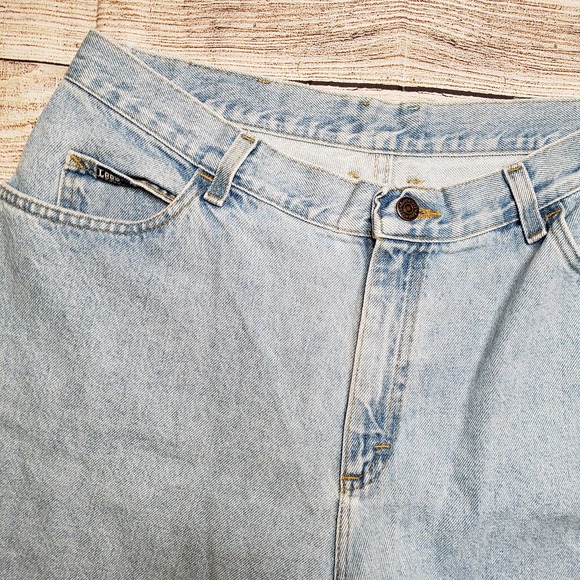 LEE vintage original jeans light wash denim shorts 18W - Picture 2 of 5